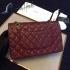 Chanel 2.55 middle size burgundy original lambskin